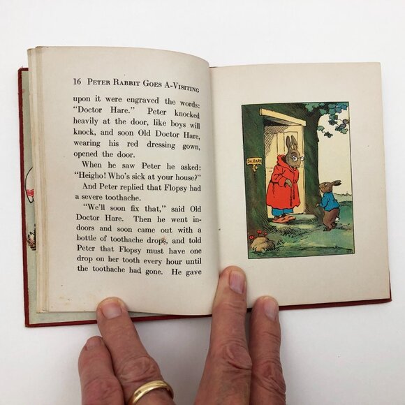 Peter Rabbit Goes A - Visiting by Linda Stevens Almond 1935 HB Wee Books - Picture 8 of 10